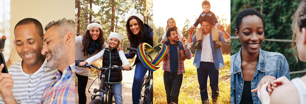 
LGBT couples and families