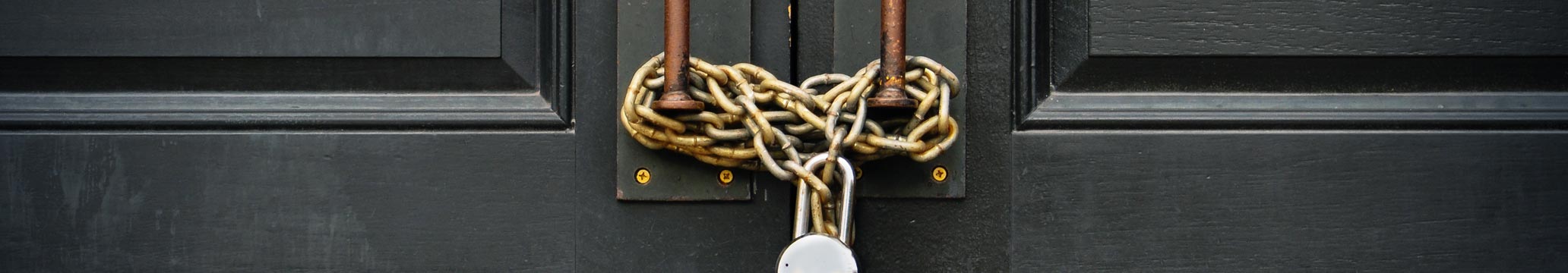 Door locked and chained shut
