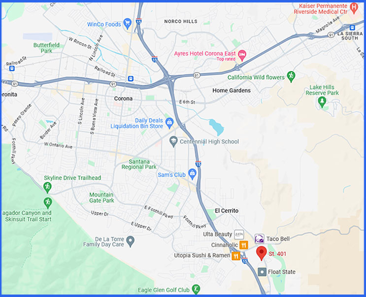 Google map and directions to Smith Law Group - Riverside Office